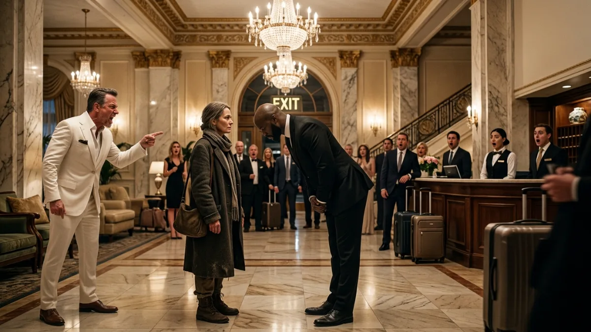 He Threw a Poor Woman Out of His Hotel—Then Her Bodyguard Called Her “My Lady.”