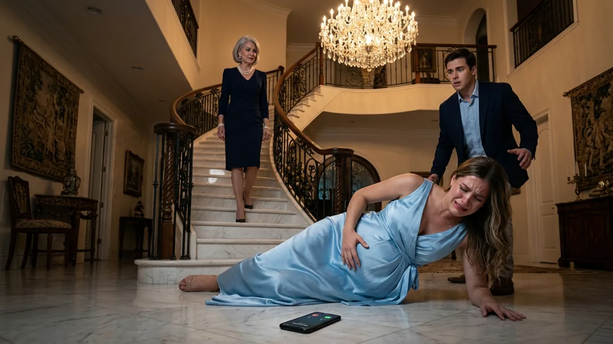 She Was Pushed Down the Stairs While Pregnant—Then One Phone Call Exposed the Family’s Biggest Secret