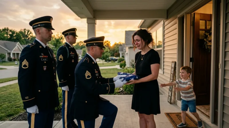 The Little Boy Thought His Dad Was Finally Home—Then the Soldiers Handed His Mother a Folded Flag