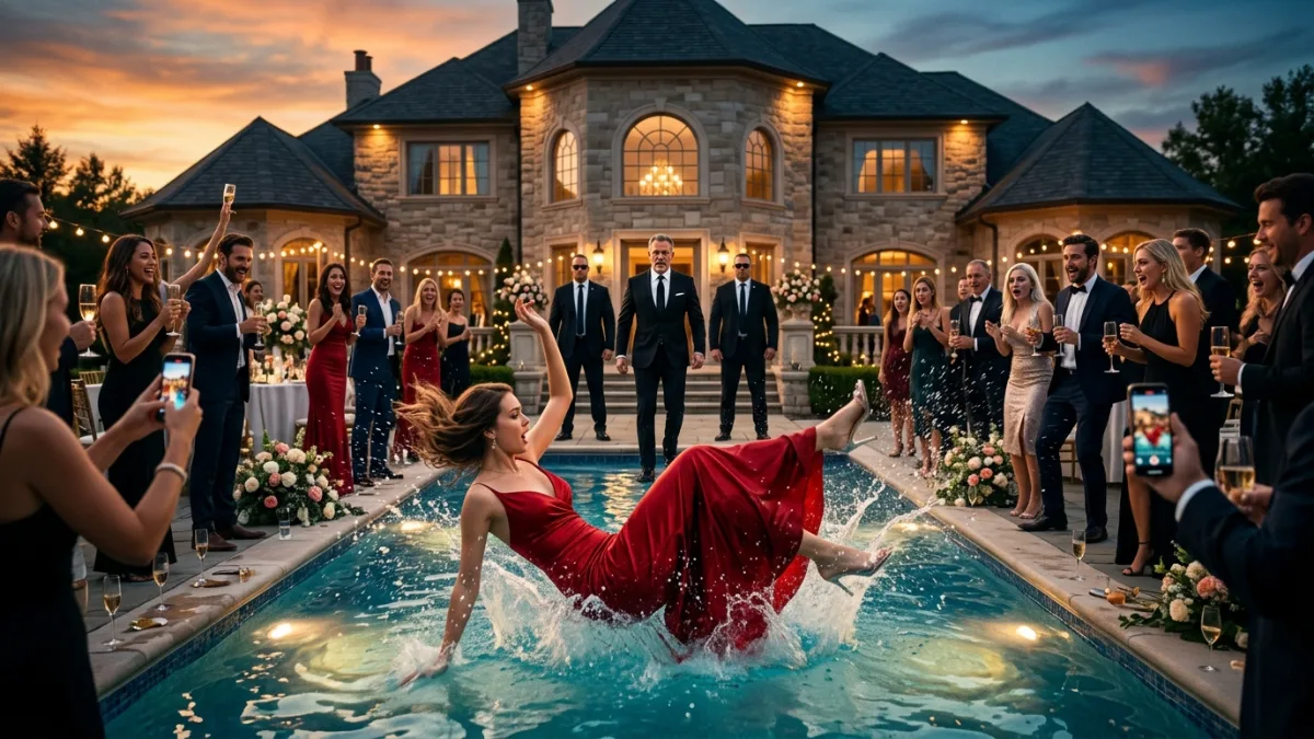 They Pushed a Young Woman Into the Pool for Fun—Then Her Father Walked In